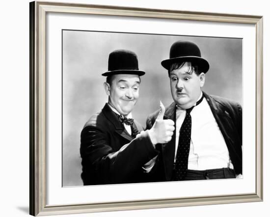 Way Out West, Stan Laurel, Oliver Hardy [Laurel and Hardy], 1937-null-Framed Photo