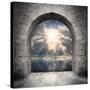 Way To New World. New Life Concept - Light Over Water-Kletr-Stretched Canvas