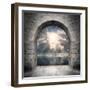 Way To New World. New Life Concept - Light Over Water-Kletr-Framed Art Print