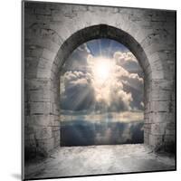 Way To New World. New Life Concept - Light Over Water-Kletr-Mounted Art Print