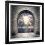 Way To New World. New Life Concept - Light Over Water-Kletr-Framed Art Print