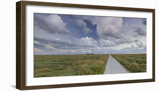 Way to the Lighthouse of Westerhever (Municipality), Schleswig-Holstein, Germany-Rainer Mirau-Framed Photographic Print