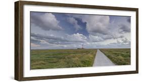 Way to the Lighthouse of Westerhever (Municipality), Schleswig-Holstein, Germany-Rainer Mirau-Framed Photographic Print