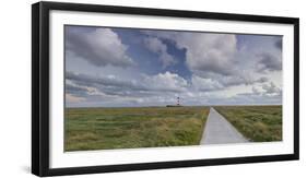 Way to the Lighthouse of Westerhever (Municipality), Schleswig-Holstein, Germany-Rainer Mirau-Framed Photographic Print