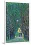 Way To The Park-Gustav Klimt-Framed Art Print