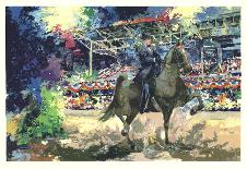 Man on Horseback-Wayland Moore-Framed Serigraph