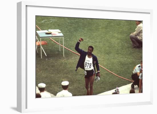 Wayne Collett after Winning Men's 400-Meter Race at 1972 Summer Olympic Games in Munich, Germany-John Dominis-Framed Photographic Print