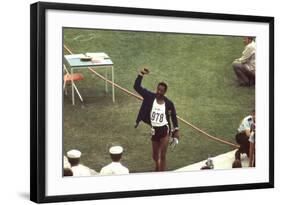 Wayne Collett after Winning Men's 400-Meter Race at 1972 Summer Olympic Games in Munich, Germany-John Dominis-Framed Photographic Print