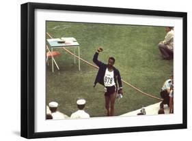 Wayne Collett after Winning Men's 400-Meter Race at 1972 Summer Olympic Games in Munich, Germany-John Dominis-Framed Photographic Print