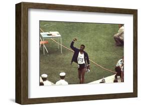 Wayne Collett after Winning Men's 400-Meter Race at 1972 Summer Olympic Games in Munich, Germany-John Dominis-Framed Photographic Print