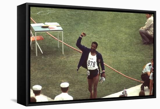 Wayne Collett after Winning Men's 400-Meter Race at 1972 Summer Olympic Games in Munich, Germany-John Dominis-Framed Stretched Canvas