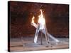 Wayne Gretzky and Others with Burning Olympic Cauldron, Opening Ceremonies for the XXI Winter Games-null-Stretched Canvas