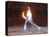 Wayne Gretzky and Others with Burning Olympic Cauldron, Opening Ceremonies for the XXI Winter Games-null-Stretched Canvas