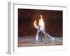 Wayne Gretzky and Others with Burning Olympic Cauldron, Opening Ceremonies for the XXI Winter Games-null-Framed Photographic Print