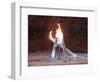 Wayne Gretzky and Others with Burning Olympic Cauldron, Opening Ceremonies for the XXI Winter Games-null-Framed Photographic Print
