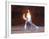 Wayne Gretzky and Others with Burning Olympic Cauldron, Opening Ceremonies for the XXI Winter Games-null-Framed Photographic Print