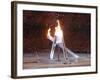 Wayne Gretzky and Others with Burning Olympic Cauldron, Opening Ceremonies for the XXI Winter Games-null-Framed Photographic Print