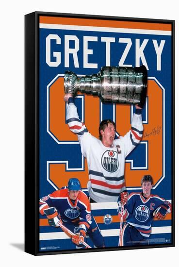 Wayne Gretzky - Jersey-Trends International-Framed Stretched Canvas