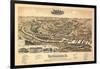 Waynesboro, Virginia - Panoramic Map-Lantern Press-Framed Art Print