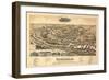 Waynesboro, Virginia - Panoramic Map-Lantern Press-Framed Art Print