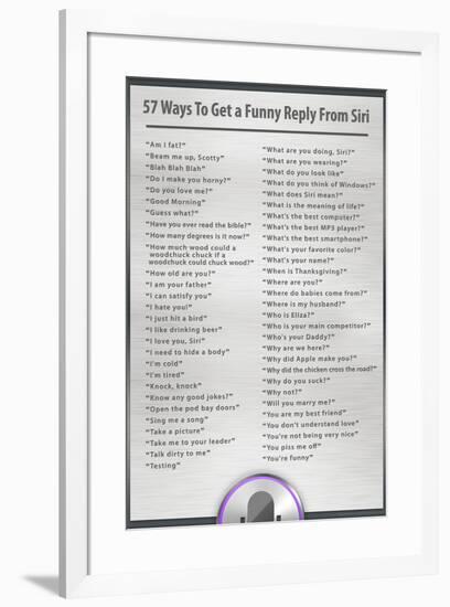 Ways to Get a...  - Funny Reply from Siri Humor-null-Framed Art Print