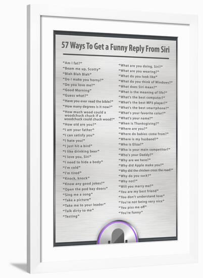 Ways to Get a...  - Funny Reply from Siri Humor-null-Framed Art Print