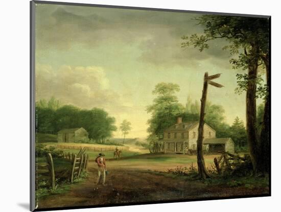 Wayside Inn on Route to Philadelphia-Thomas Birch-Mounted Giclee Print