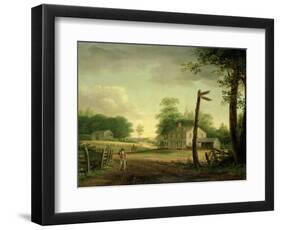 Wayside Inn on Route to Philadelphia-Thomas Birch-Framed Giclee Print