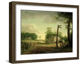 Wayside Inn on Route to Philadelphia-Thomas Birch-Framed Giclee Print