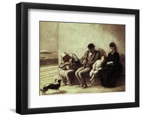 Wayside Railway Station-Honore Daumier-Framed Giclee Print