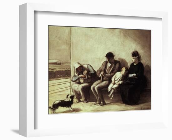 Wayside Railway Station-Honore Daumier-Framed Giclee Print