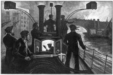 Steam Fire-Engine Going to a Riverside Fire, London Fire Brigade, 1890-WB Murray-Mounted Giclee Print