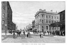 Queen Street, at the Edward Street Corner, Brisbane, 1860-WC Fitler-Framed Stretched Canvas