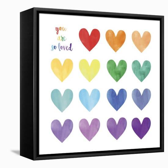 WC Hearts-Erin Clark-Framed Stretched Canvas