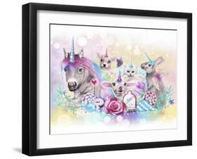 We All Just Want to be Unicorns-Sheena Pike Art And Illustration-Framed Giclee Print