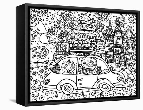 We Are Coming Line Art-Oxana Zaika-Framed Stretched Canvas