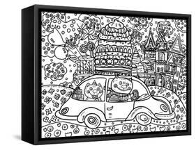 We Are Coming Line Art-Oxana Zaika-Framed Stretched Canvas