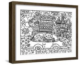 We Are Coming Line Art-Oxana Zaika-Framed Giclee Print