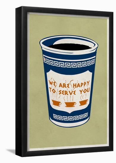 We Are Happy To Serve You Retro Poster-null-Framed Poster