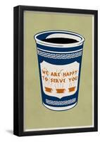 We Are Happy To Serve You Retro Poster-null-Framed Poster