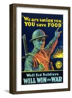 We are Saving You, You Save Food-E. Henderson-Framed Art Print