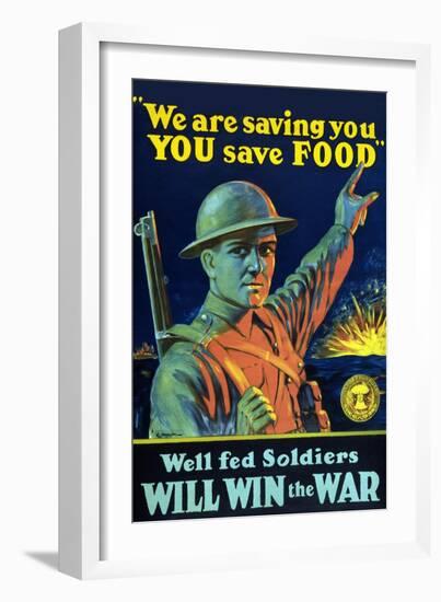 We are Saving You, You Save Food-E. Henderson-Framed Art Print