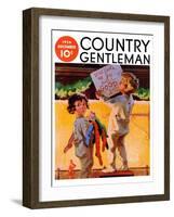 "We Bin Awful Good," Country Gentleman Cover, December 1, 1936-Henry Hintermeister-Framed Giclee Print