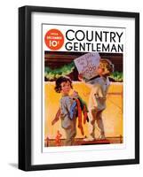 "We Bin Awful Good," Country Gentleman Cover, December 1, 1936-Henry Hintermeister-Framed Giclee Print