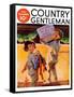 "We Bin Awful Good," Country Gentleman Cover, December 1, 1936-Henry Hintermeister-Framed Stretched Canvas