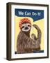 We Can Do It Sloth-Paula Belle Flores-Framed Art Print