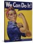 We Can Do It!' World War 2 Poster Boosting Morale of American Women Contributing to the War Effort-null-Stretched Canvas