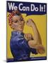 We Can Do It!' World War 2 Poster Boosting Morale of American Women Contributing to the War Effort-null-Mounted Art Print