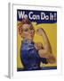 We Can Do It!' World War 2 Poster Boosting Morale of American Women Contributing to the War Effort-null-Framed Art Print