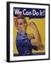 We Can Do It!' World War 2 Poster Boosting Morale of American Women Contributing to the War Effort-null-Framed Art Print